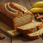 Best Banana Bread Recipe Moist Delicious Freshly Baked on Rustic Table